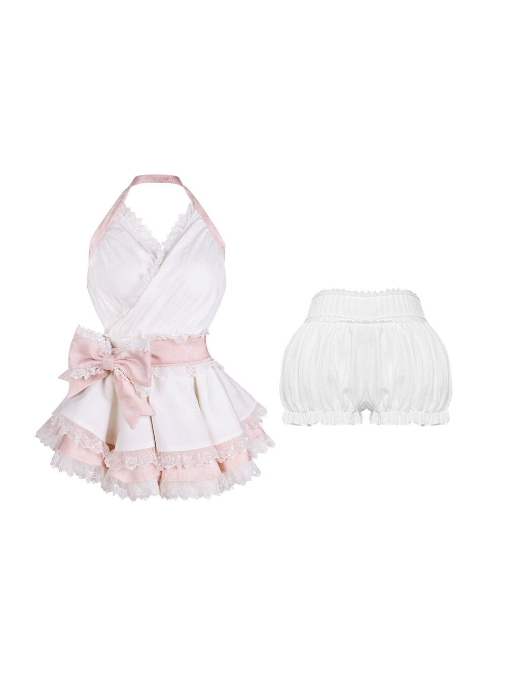 Sweet Gyaru Halter Neck Dress, Puffy Safety Shorts (M S XS) 43426:779934