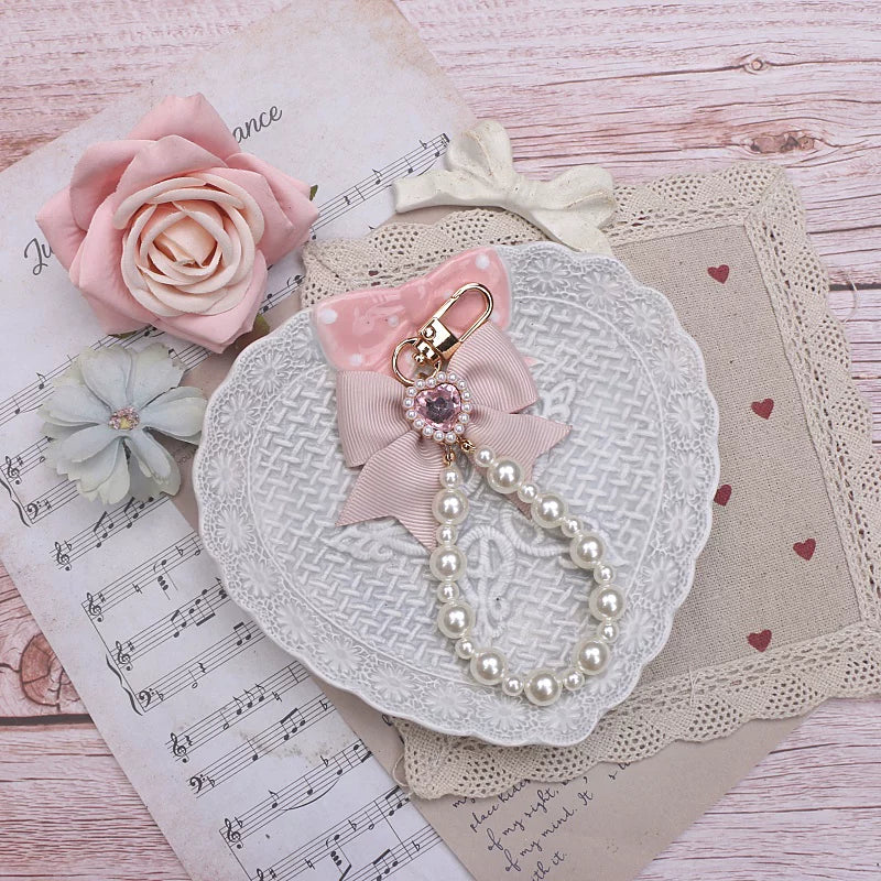 Ryousangata Rhinestone Wallet, Pom-Pom Pendant 45068:839562