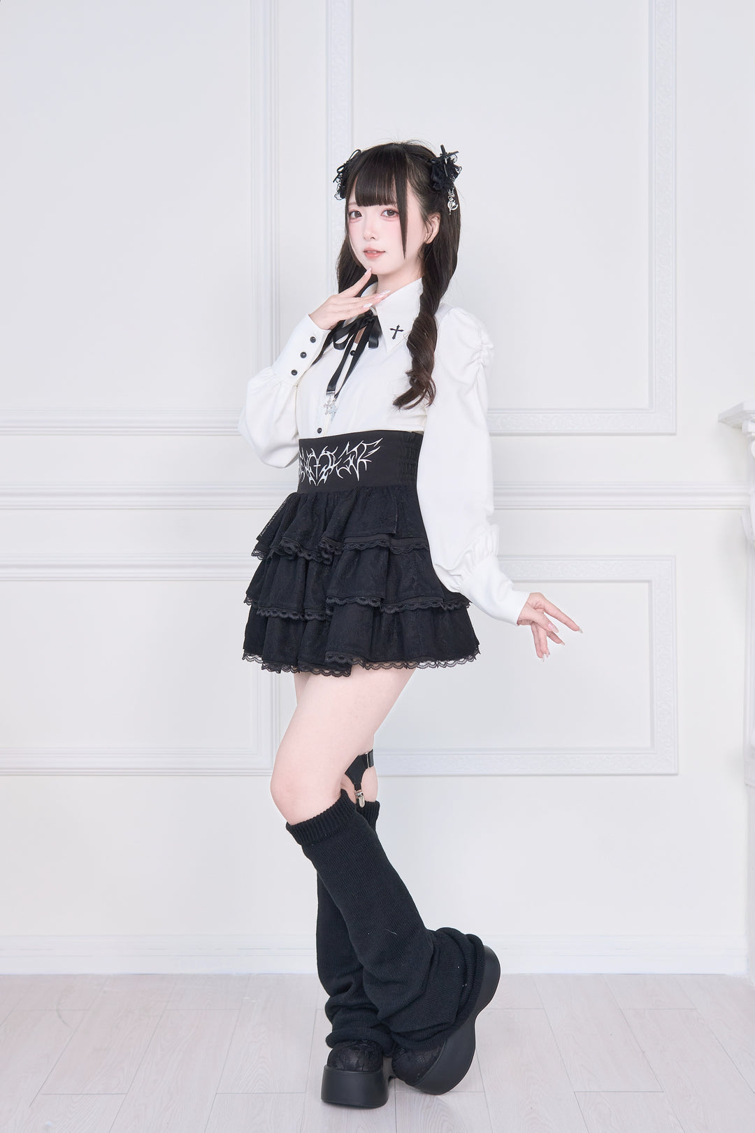 Jirai Kei Skirt Outfit, Cross Embriodery 43942:790081