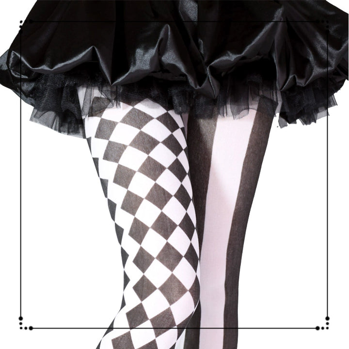 Halloween Style Striped & Checkered Pantyhose 44086:795582