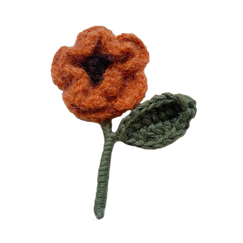 Mori Kei Brooch Handmade 3D Knitted Floral Brooch Pin 36436:522048 36436:522048