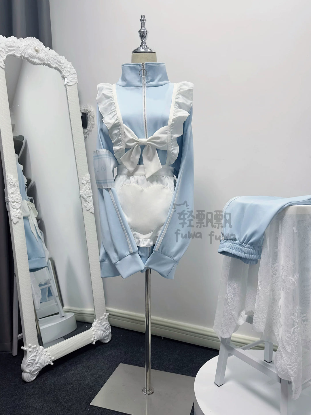 Tenshi Kaiwai Jersey Jacket, Water Blue Pants 44856:825616