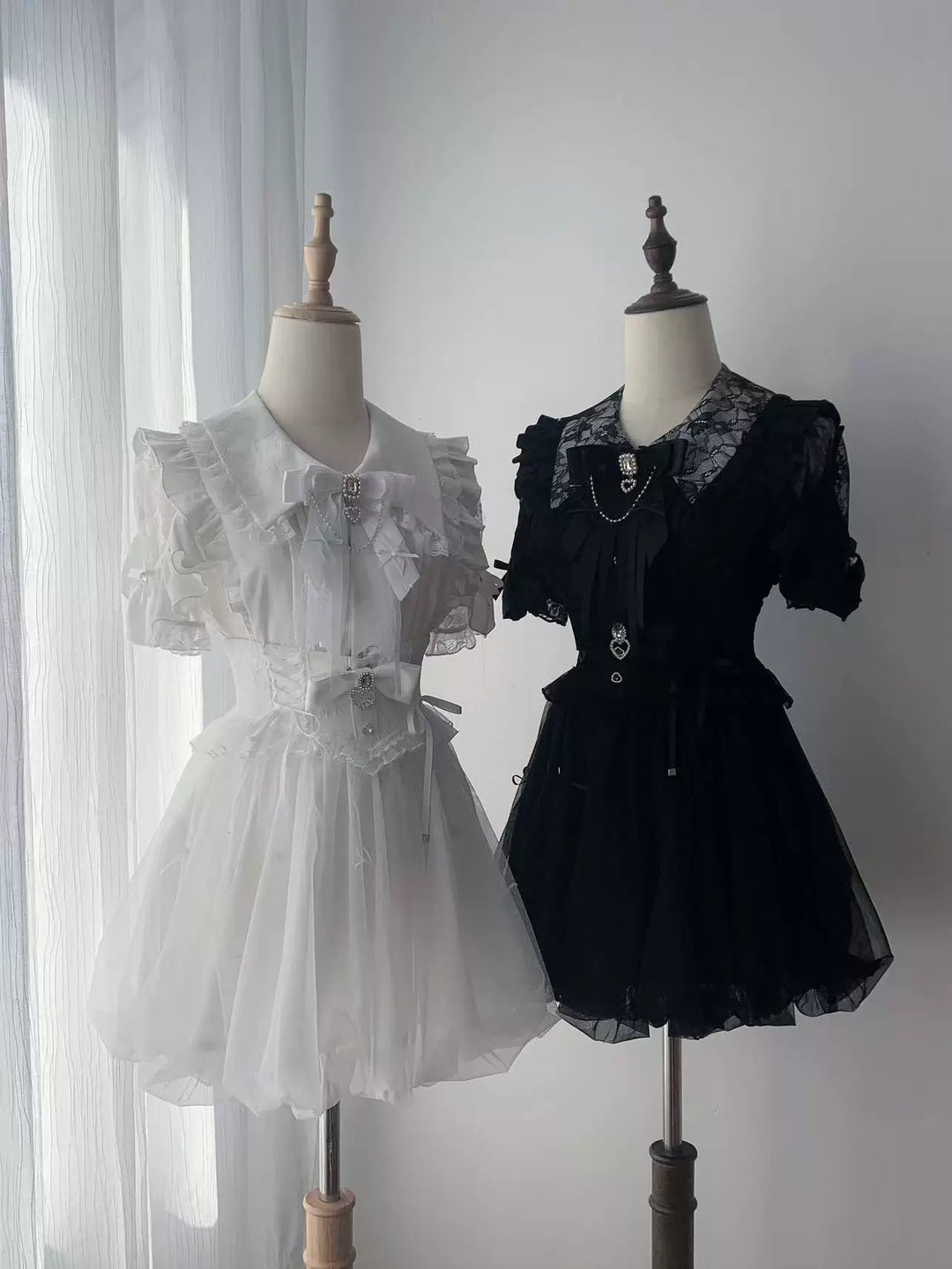 Jirai Kei Bubble Skirt, Rhinestone and Bows 45192:841894