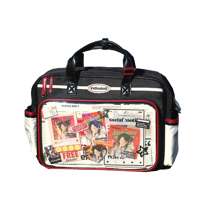 Volleyball Itabag Large Capacity Crossbody Bag (Black) 40118:676698