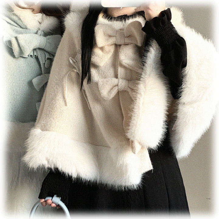 Cat-Ear Hooded Cape, Detachable Bows 44472:810561