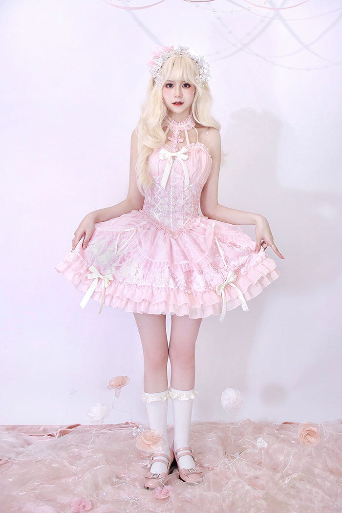 Gothic Lolita Dress Cross-Hime Halterneck Lolita Jumper Dress 35062:478615 35062:478615