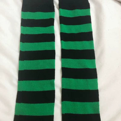 Punk Socks Striped Knee-High Length Socks Multicolor 36518:530326