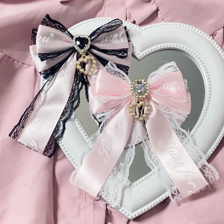 Jirai Kei Hair Clip Ryousangata Ribbon Bow Cute Hair Accessory 29322:355592 29322:355592