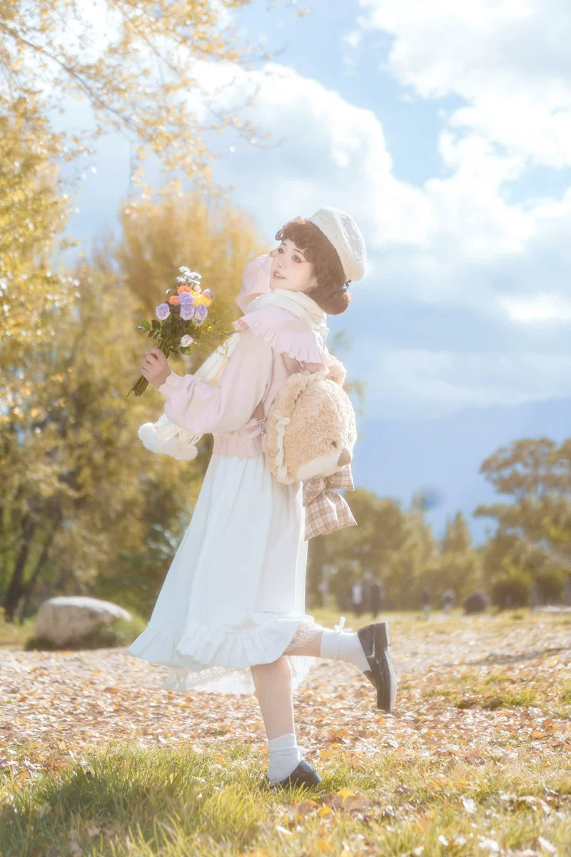 Sweet Pink Sweater Outfit, Skirt and Pants Available 44756:826894