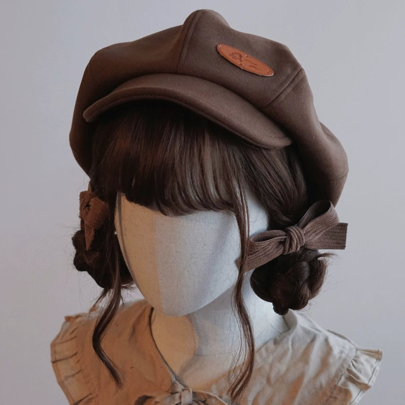 Handmade Beret Autumn-Winter Cloud Beret Duckbill Cap Multicolor 28948:332604 28948:332604