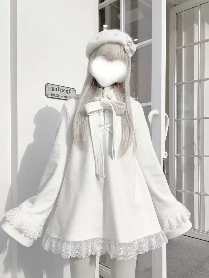 Sub Culture Loose Sweatshirt, Detachable Bunny-Ear Hood 44368:805909