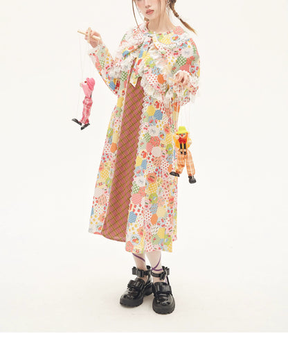 Lolita Dress Kawaii Kidcore Dress Retro Cartoon Dress 36154:543044