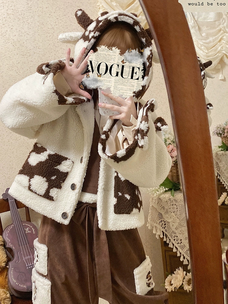 Kawaii Beige Coffee Coat Shirt Vest Shorts (L M S XL XS) 22766:353698 (L M S XL XS) 22766:353698