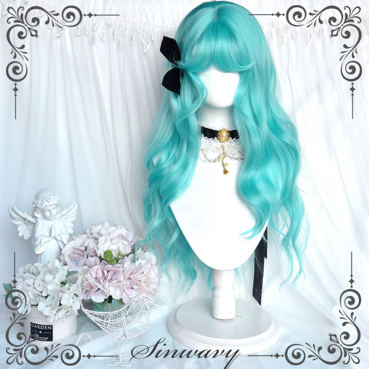 Lolita Wig Mint Green Cosplay Wig Long Curl Wig 38888:607944