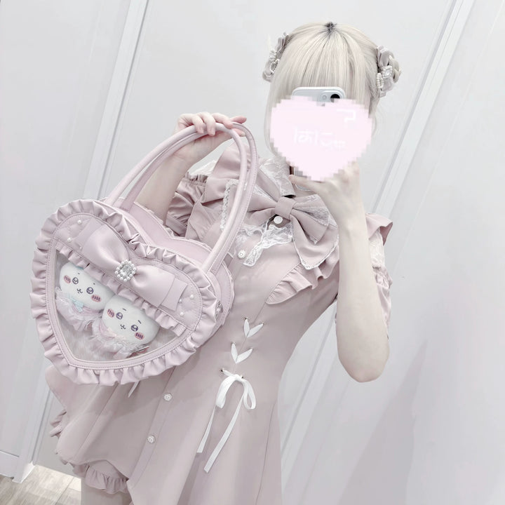 Jirai Kei Heart-shaped Itabag, Detachable Pinning Board 44774:824816