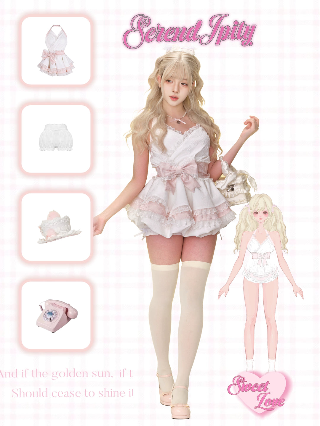 Sweet Gyaru Halter Neck Dress, Puffy Safety Shorts 43426:779933