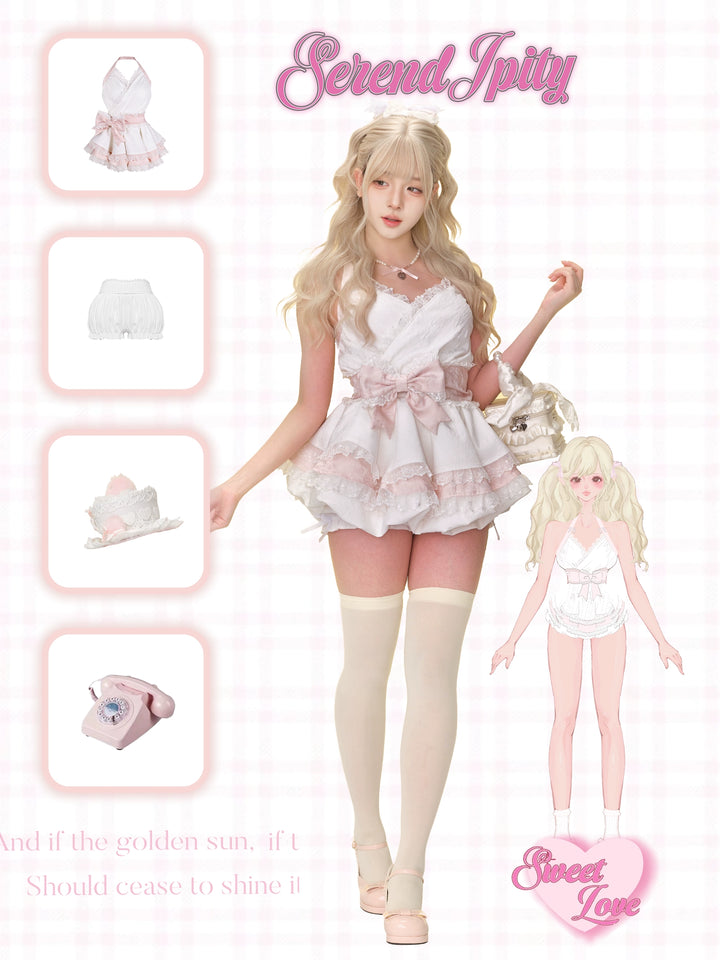 Sweet Gyaru Halter Neck Dress, Puffy Safety Shorts 43426:779933