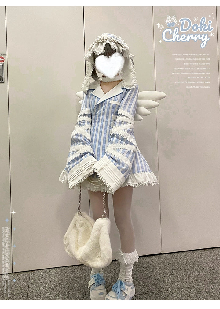 Tenshi Kaiwai Dress + Pocketed Cotton Shorts 43589:780567