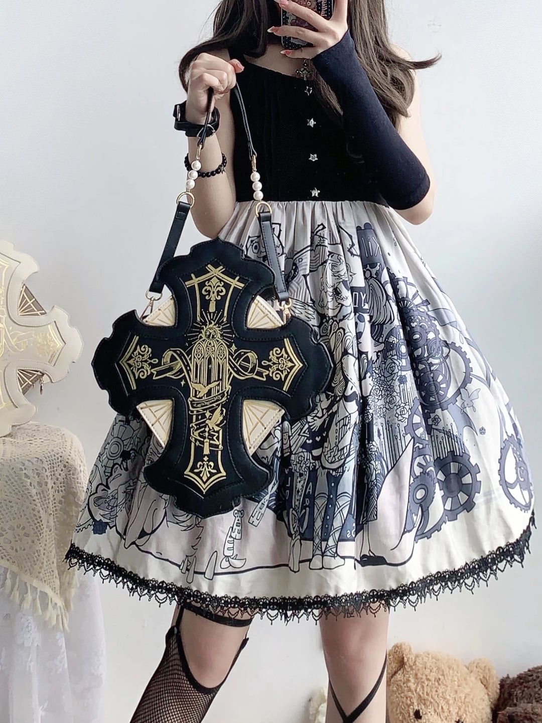 Gothic Lolita Bag, Two Detachable Shoulder Straps 45411:847019