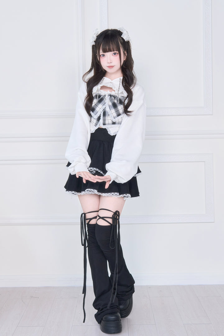 Jirai Kei Hooded Bolero, Camisole With Large Bow 44118:796673