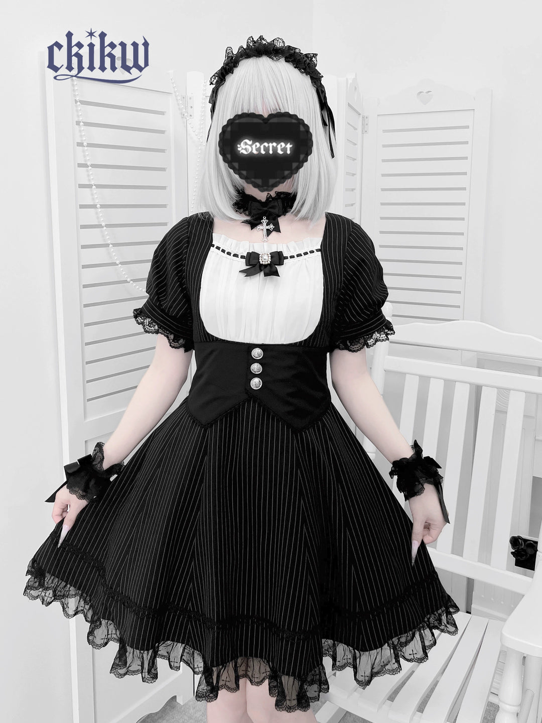 Maid Style Jirai Kei Dress Outfit, Macthing Accessories 43681:782687