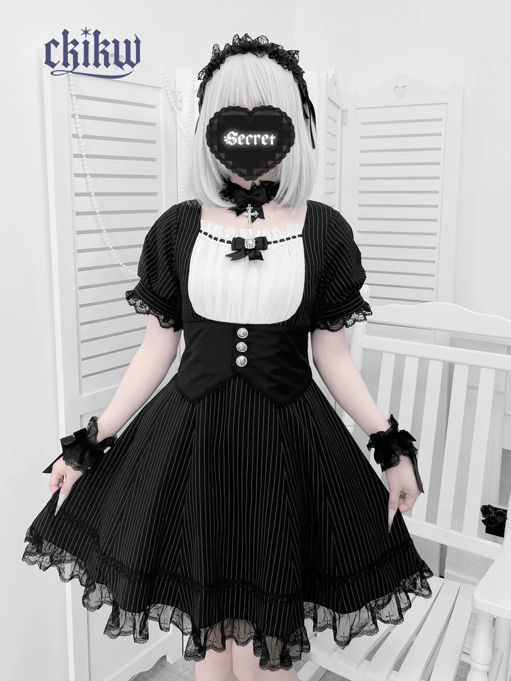 Maid Style Jirai Kei Dress Outfit, Macthing Accessories 43681:782687