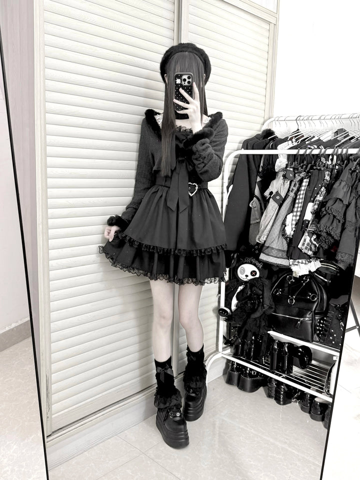 Jirai Kei Camisole Dress, Cropped Outerwear 44084:796564