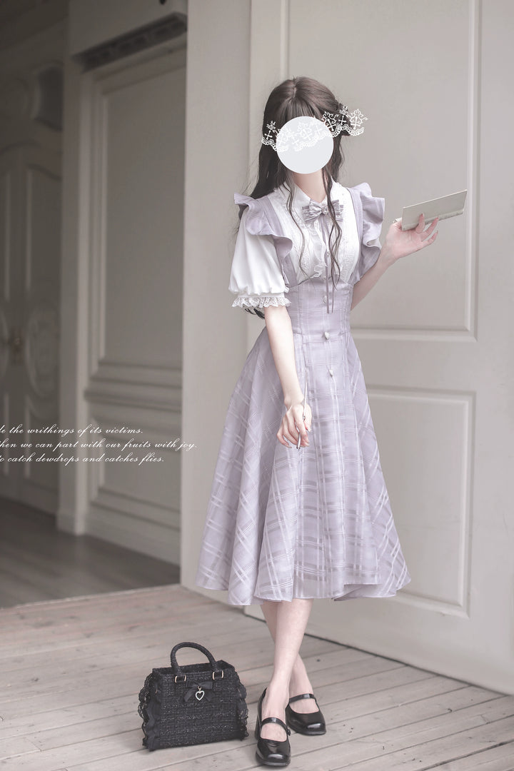Ryousangata Inspired Jumper Dress Set, Heart-Shaped Buttons 43502:778428