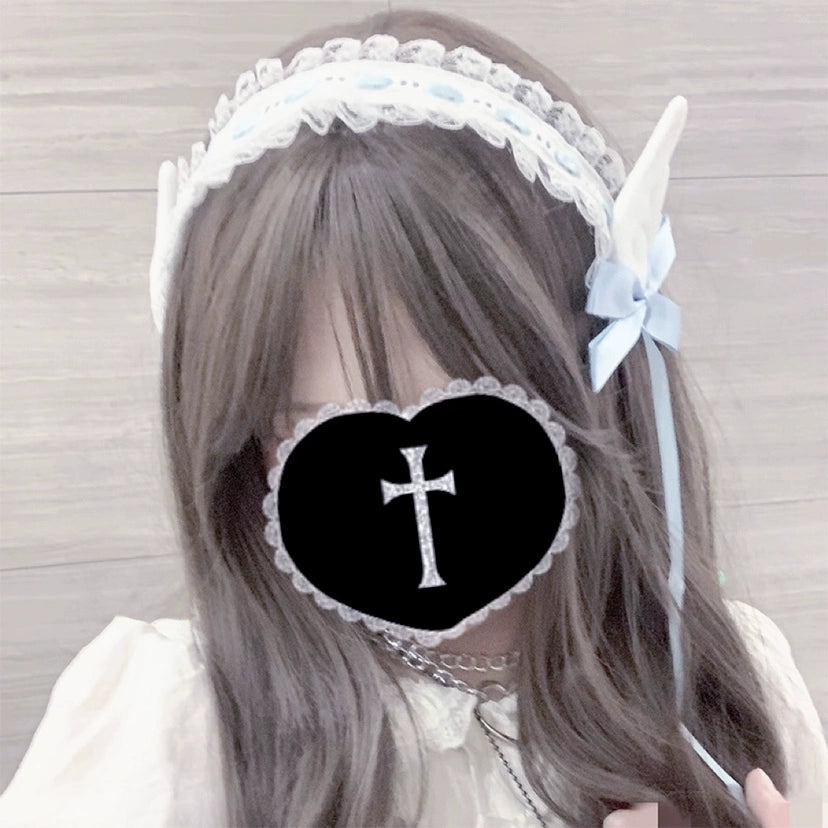 Jirai Kei Plush Angel Wings Headband Multicolors (white) 21658:313190