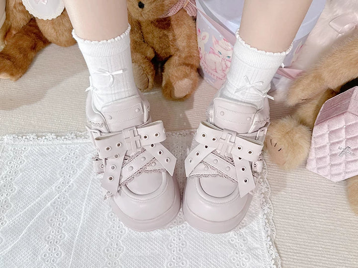 Jirai Kei High Platform Shoes, Multiple Buckle Straps 44626:815636