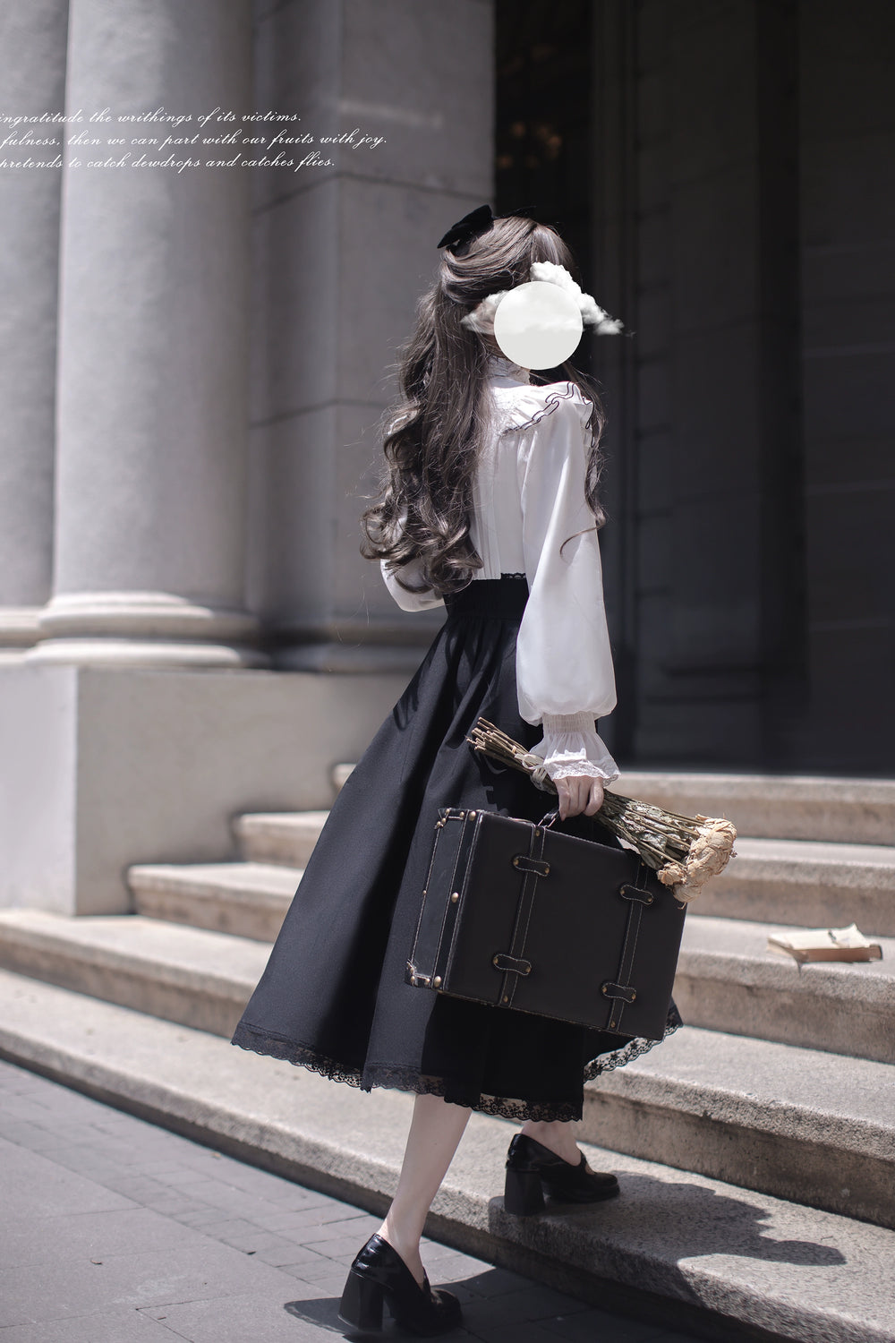 Mid-Calf Length Seiso Kei Fake Two Piece Dress 43882:789468