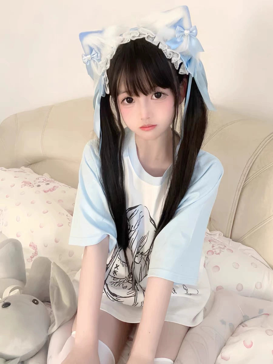 Yami Kawaii T-shirt Anime Pattern Shirt Short Sleeve Top 36590:559762
