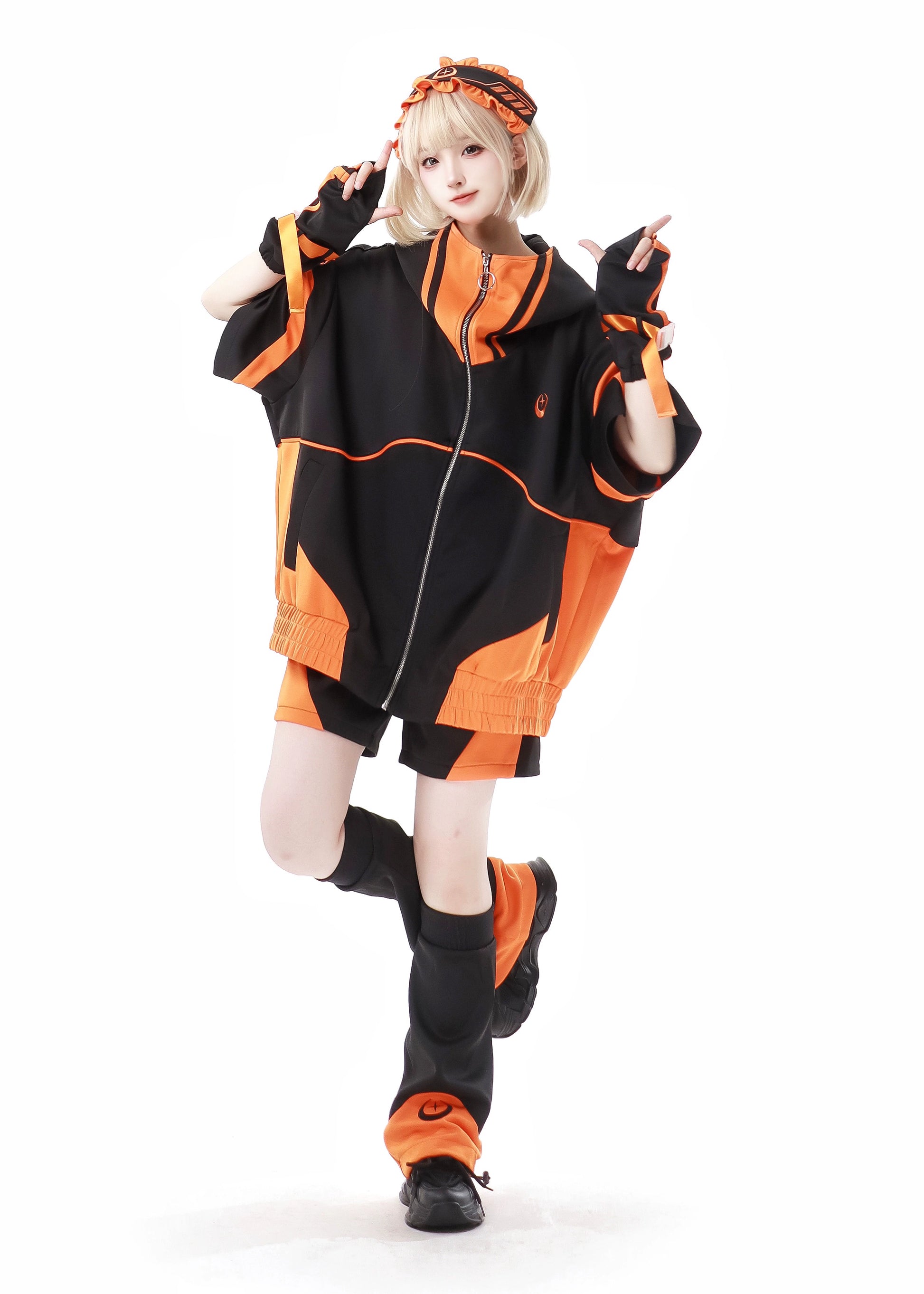 Jirai Kei Outfit Set Short Sleeve Sports Clothing Set 36794:546104