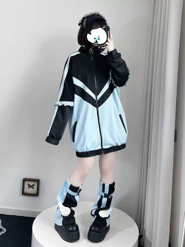 Tenshi Kaiwai Color Block Jacket & Leg Warmers 45463:856066