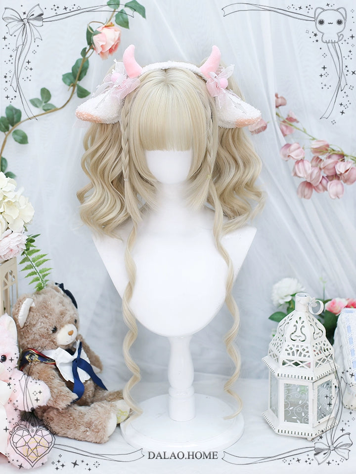 Kawaii Lolita JK Natural Double Ponytail Brown Short Wig 22808:330616 22808:330616