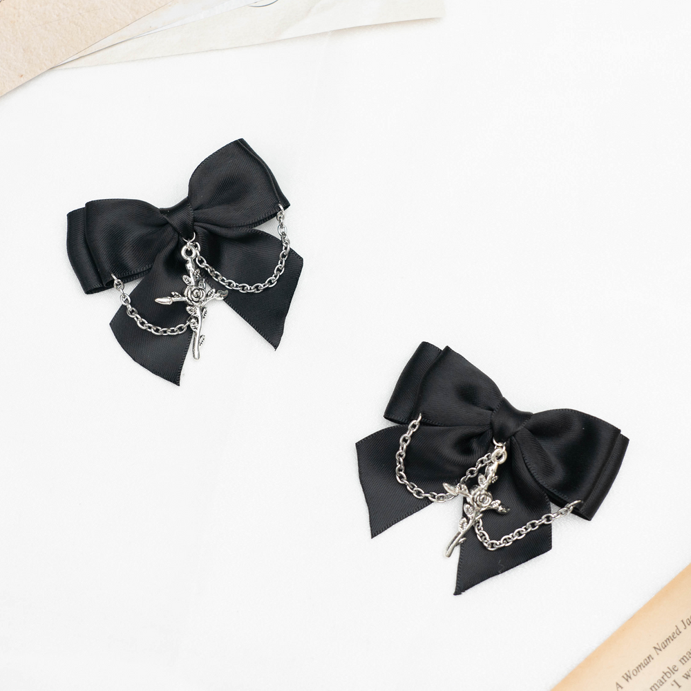 Jirai Kei Gothic Punk Black Cross Brooch Hair Clip Accessory 21608:311746