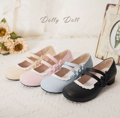 Lolita Shoes Round Toe Sweet Shoes Low Heel 37028:556728
