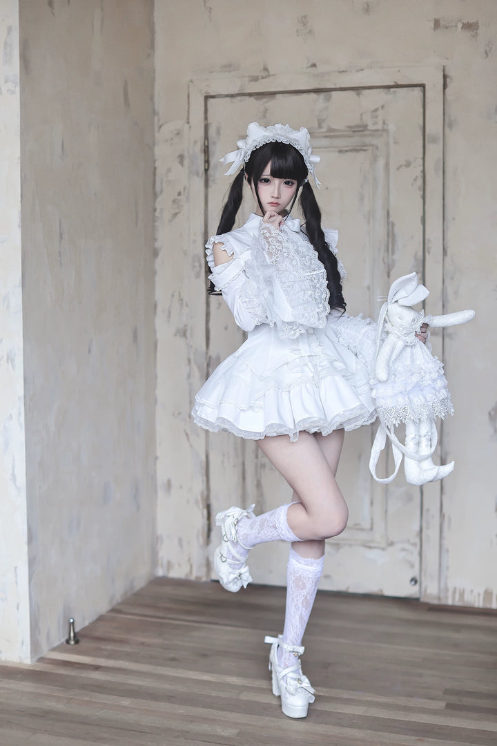 Subculture Hime Sleeve Blouse, Lace Skirt Set 45625:858402