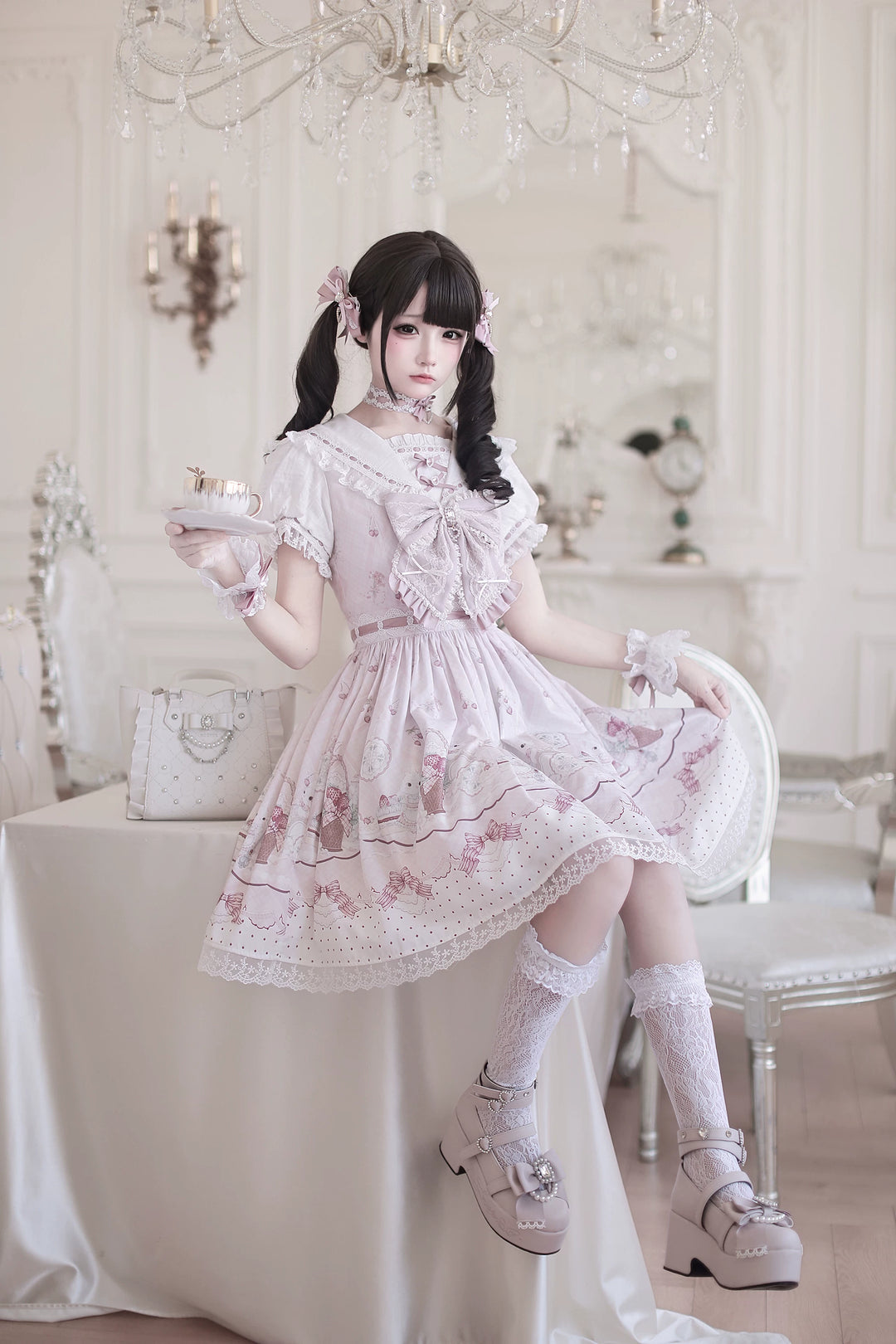 Ryousangata Dress Set, Bunny and Strawberry Dessert Prints 44783:836671