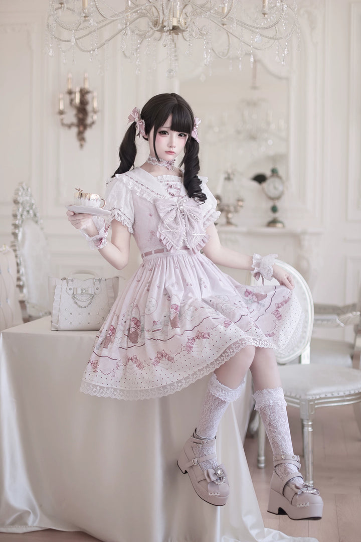 Ryousangata Dress Set, Bunny and Strawberry Dessert Prints 44783:836671