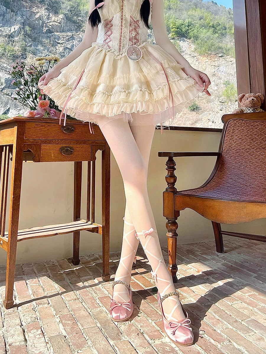 Lolita Socks White Tights Ballet Ultra-Thin Pantyhose 36514:513430 36514:513430