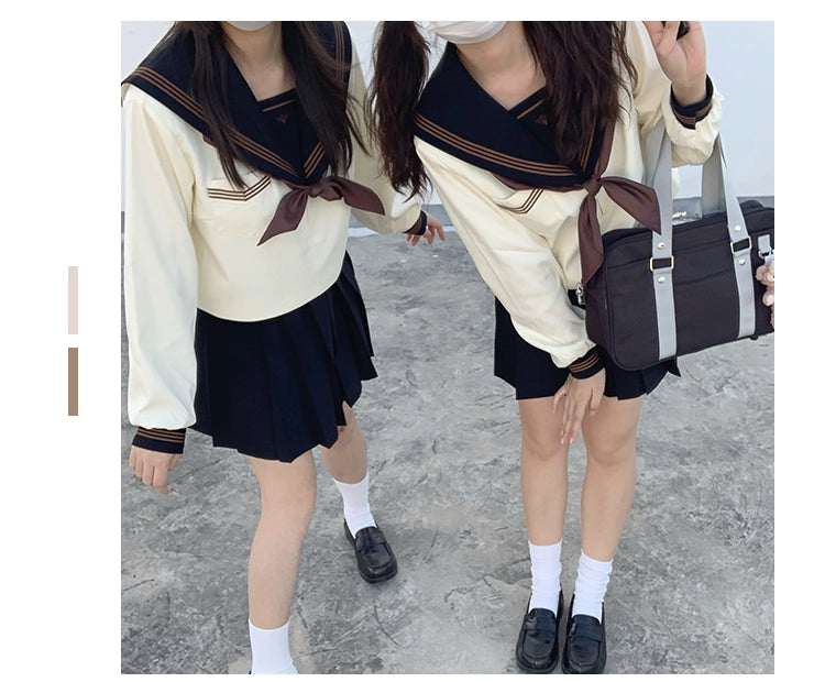 Autumn JK Uniform Sailor Top, Embroidered 43789:786040