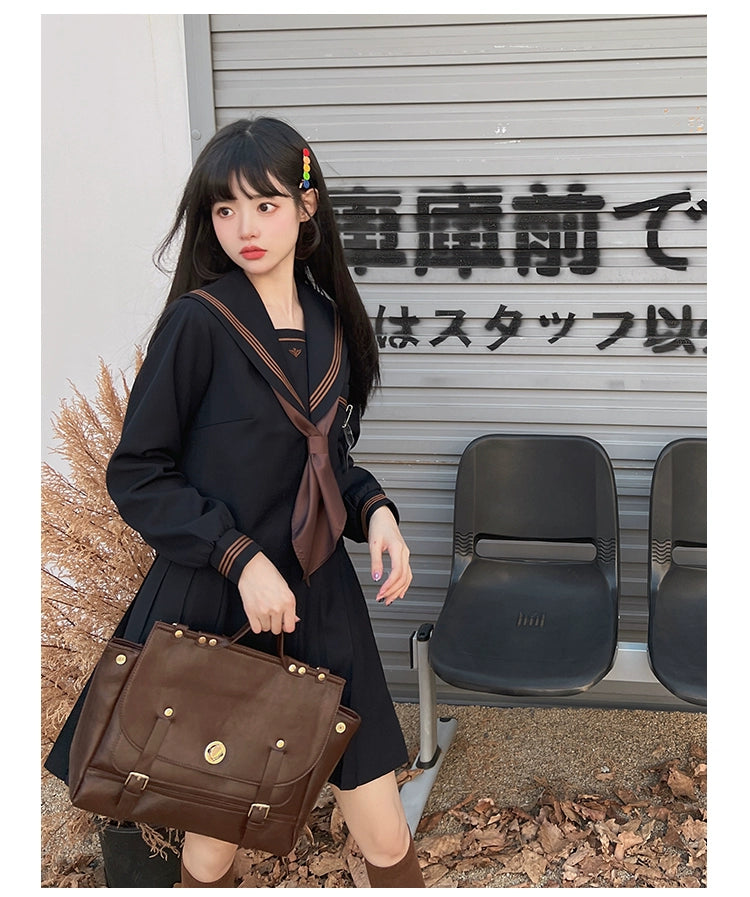 Autumn JK Uniform Sailor Top, Embroidered 43789:786029