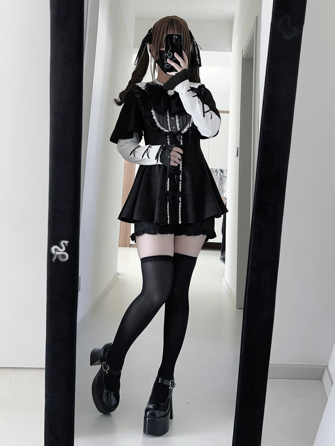 Jirai Kei Dress Set, Detachable Sleeves (2XL L M S XL) 45130:837196