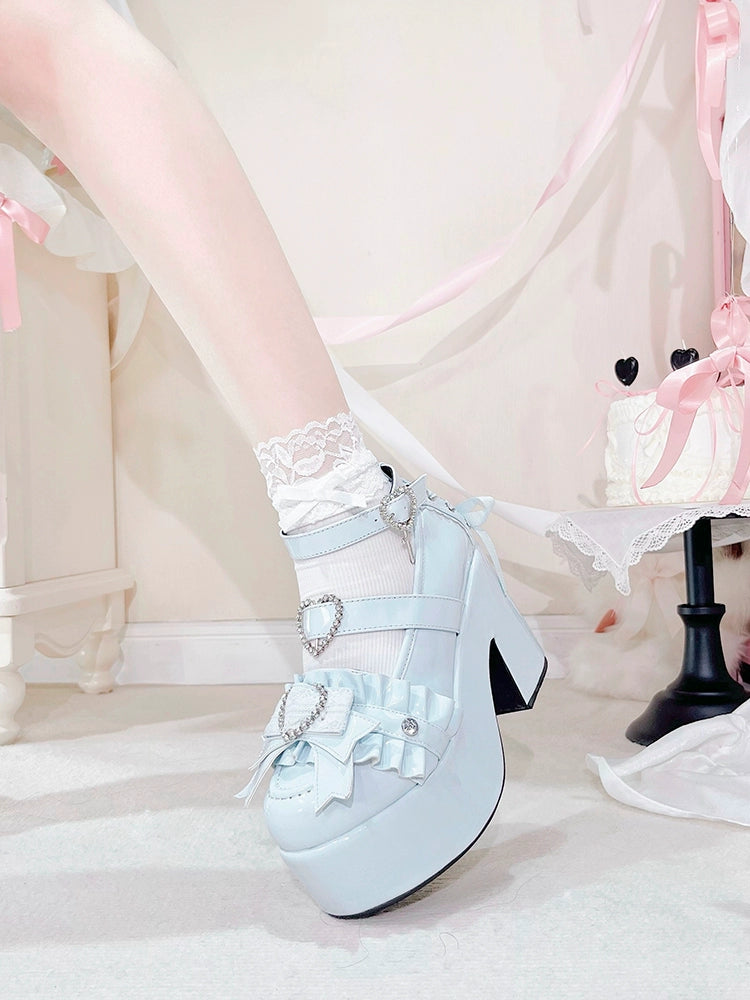 Jirai Kei Platform Shoes High Heel Shoes Multi-color Shoes 40102:656564