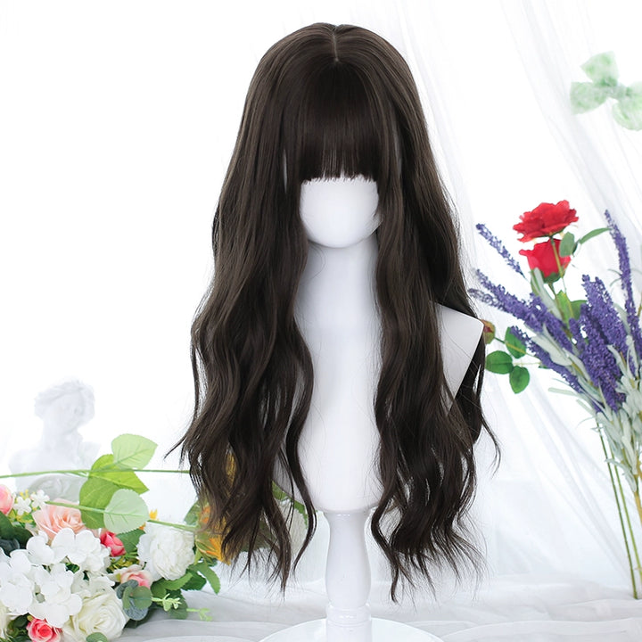 Lolita Wig Long Curly Hair And Straight Bang Multicolors 35930:507142 35930:507142