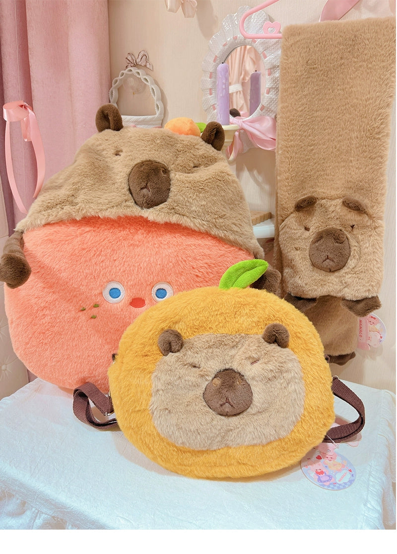 Kawaii Winter Hat Scarf Crossbody Bag 41088:686152