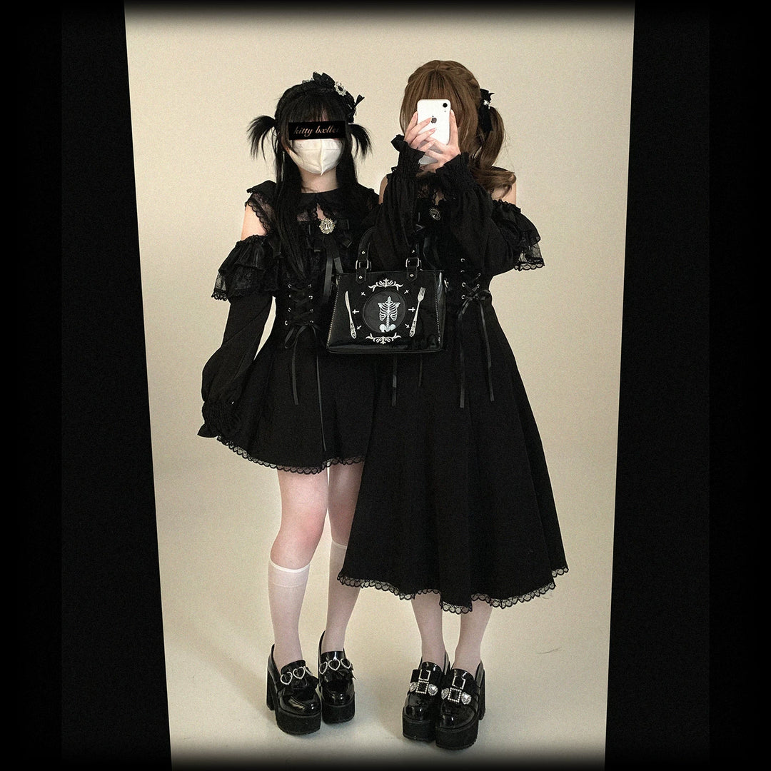 Elegant Long Open-Shoulder Dress, Subtle Floral Pattern 44473:809627