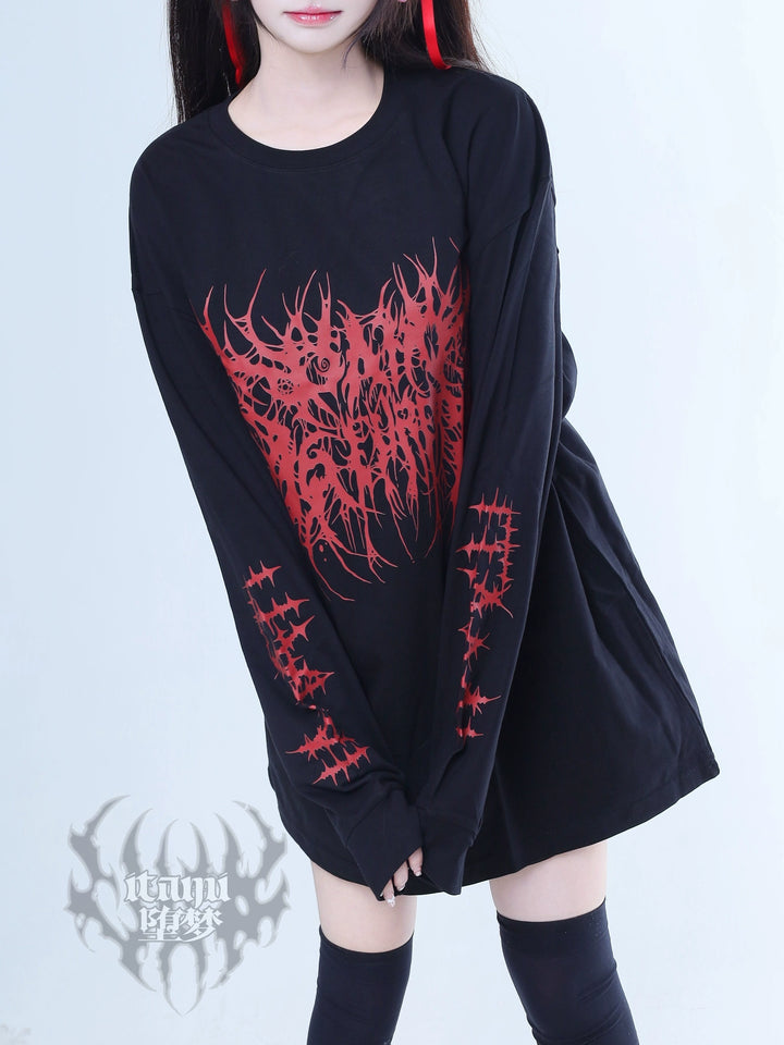 Printed Subculture Long-Sleeved Tee 44293:804731