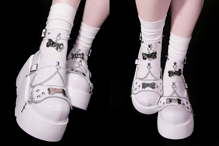 Y2K Shoes Gyaru Fashion Pink Purple Platform Shoes 29720:368470